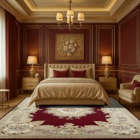 Китайский ковер 002038 Красный-бежевый